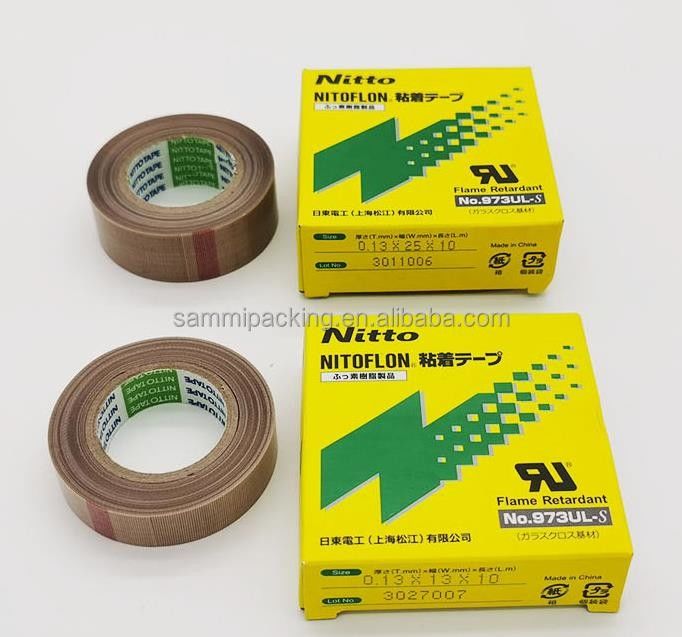 نيتو 973UL نيتو 903 PTFE شريط ألياف الزجاج شريط فيلم لختم نيتو شريط 0.13mm × 13mm × 10m 973UL-S