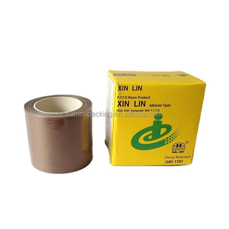 شريط ألياف زجاجية مطلية PTFE بنية لللحام والحزام الختم عرض 13/15/19/25/30/50MM