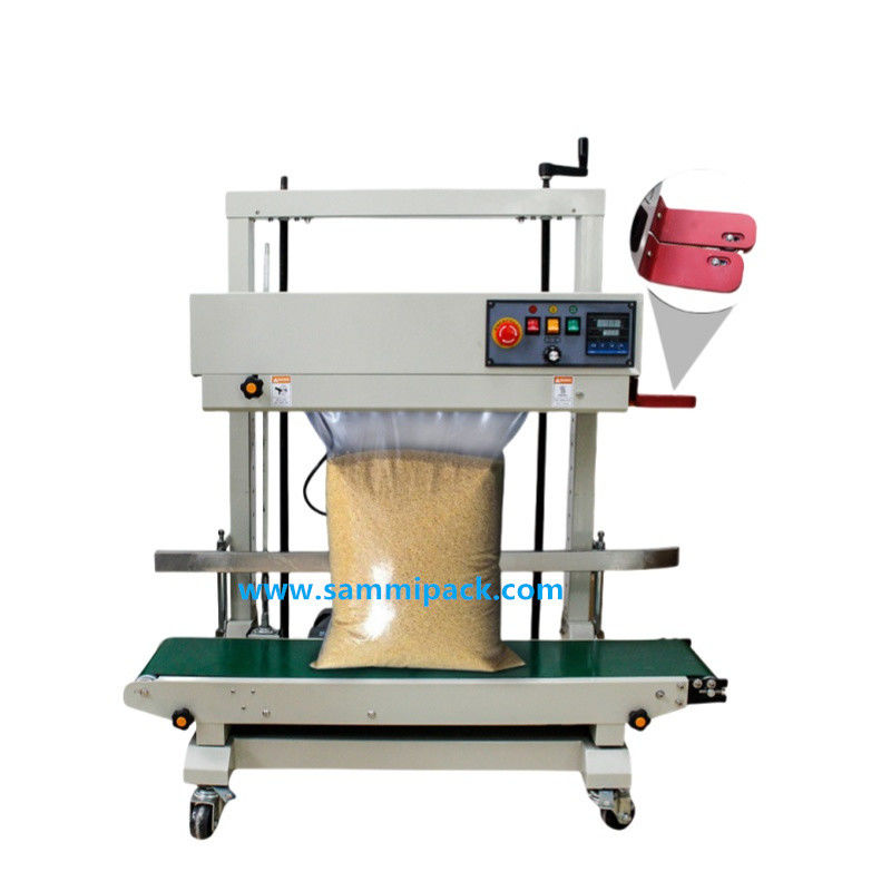 FRD-1200V الكهربائية شبه التلقائية حرارة الختام آلة لسلسلة بلاستيكية عمودية مستمرة الختام للمشروبات أكياس الخشب