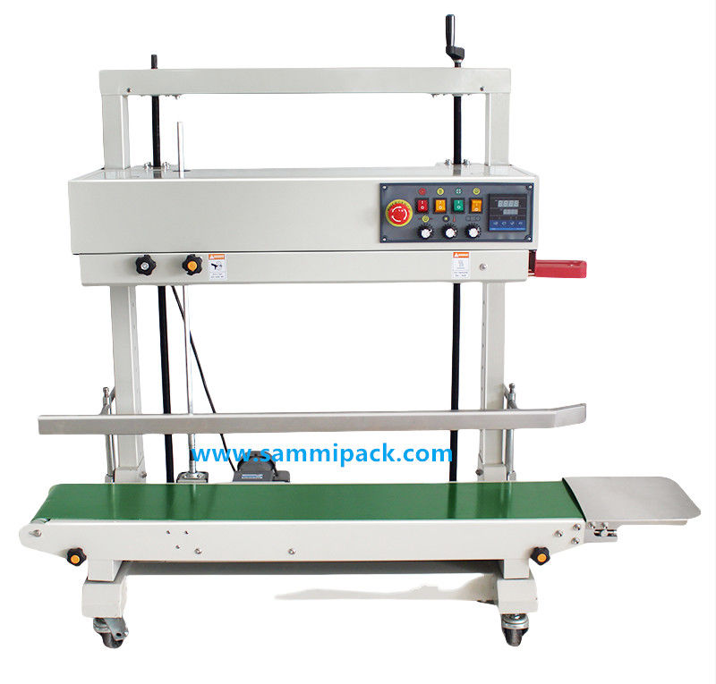 FRD-1200V الكهربائية شبه التلقائية حرارة الختام آلة لسلسلة بلاستيكية عمودية مستمرة الختام للمشروبات أكياس الخشب