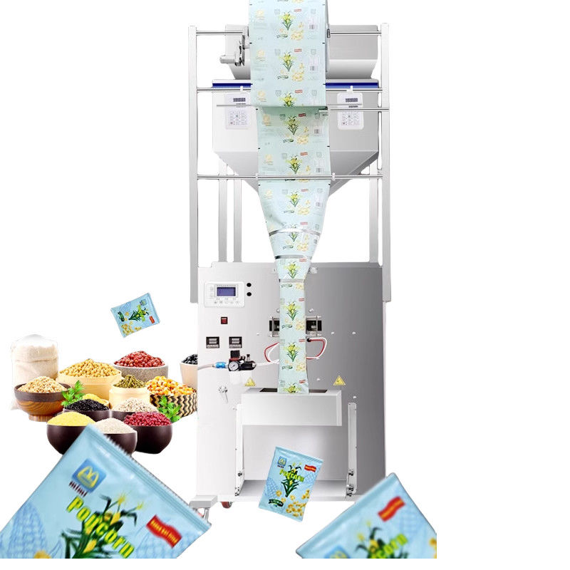 آلة تعبئة السكر متعددة الوظائف مزدوجة الرأس حبوب القهوة تزن 500g 1000g 450*470*1750MM السلعة