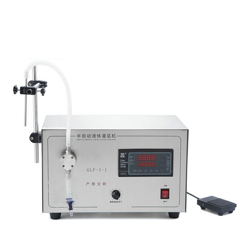 آلة تعبئة السوائل الكهربائية عالية الدقة بمضخة مزدوجة GLF-1-1