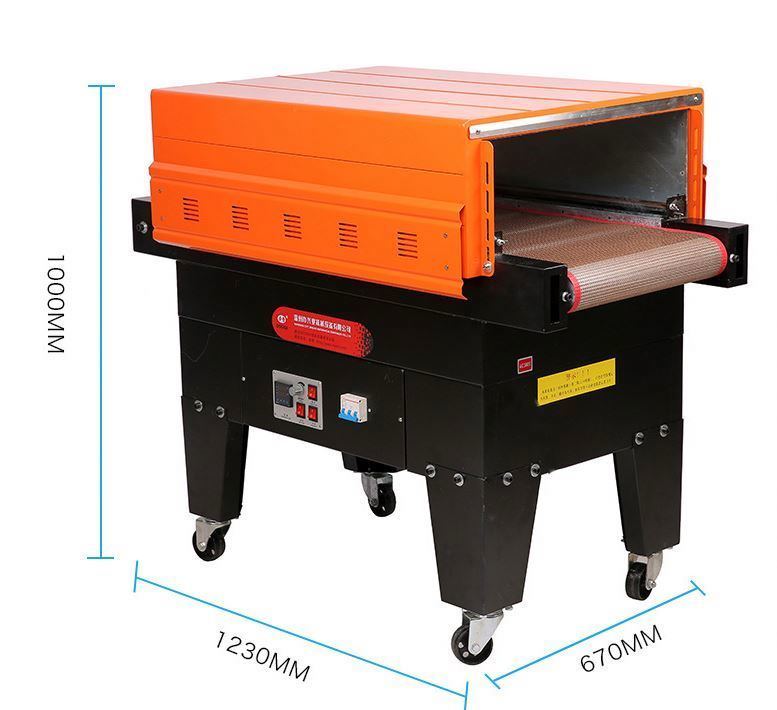 آلة تغليف الانكماش الحراري بالنفث BS-4535 للبيع الساخن، نفق كبير لتقلص البلاستيك، آلة تغليف بغشاء PVC
