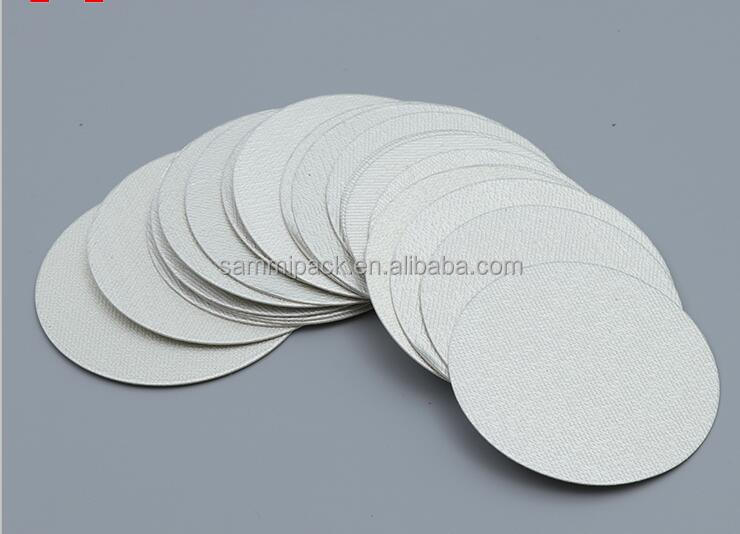 بطانة ختم رقائق الألومنيوم بالحث الزجاجي، PET 70 مم، رقائق الألومنيوم ورق الشمع فيلم بلاستيكي