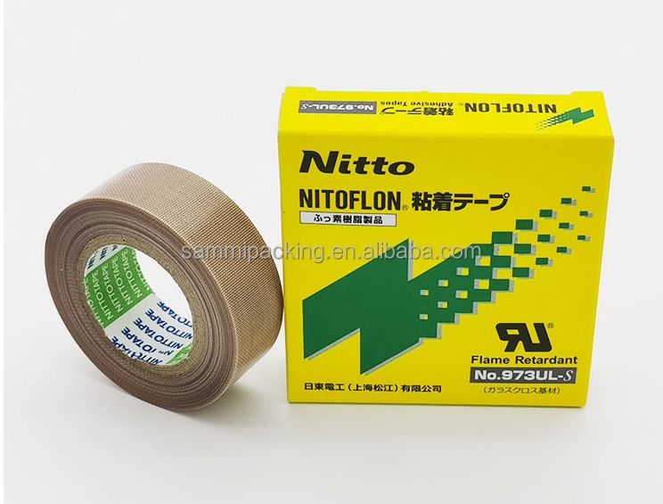 NITTO PTFE 973UL 13mm19mm Te Flon سيلكون عالية درجة الحرارة المقاوم للحرارة المقاوم للحرارة شريط الختم