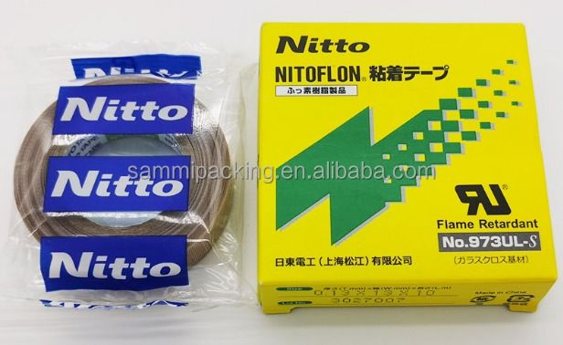 NITTO PTFE 973UL 13mm19mm Te Flon سيلكون عالية درجة الحرارة المقاوم للحرارة المقاوم للحرارة شريط الختم