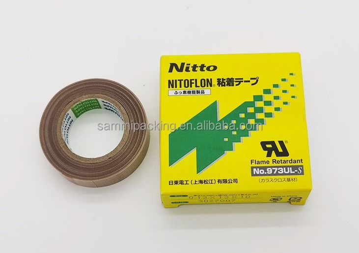 NITTO PTFE 973UL 13mm19mm Te Flon سيلكون عالية درجة الحرارة المقاوم للحرارة المقاوم للحرارة شريط الختم
