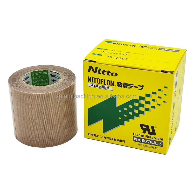 شريط لاصق كهربائي من نسيج الألياف الزجاجية المشبعة بالفلوربلاستيك Nitto Denko Nitoflon 973UL-S PTFE