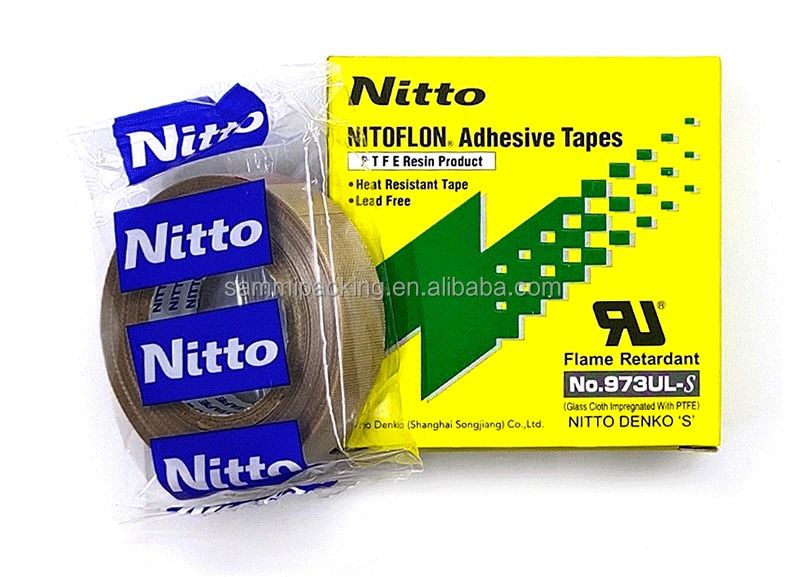 شريط لاصق كهربائي من نسيج الألياف الزجاجية المشبعة بالفلوربلاستيك Nitto Denko Nitoflon 973UL-S PTFE