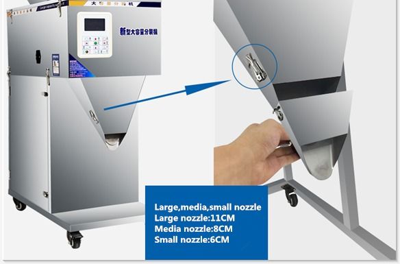500G آلة ملء مسحوق الكرات القائمة على الرفات الشاي الأرز الدقيق حبوب القهوة الاهتزاز الكمي الوزن آلة التعبئة