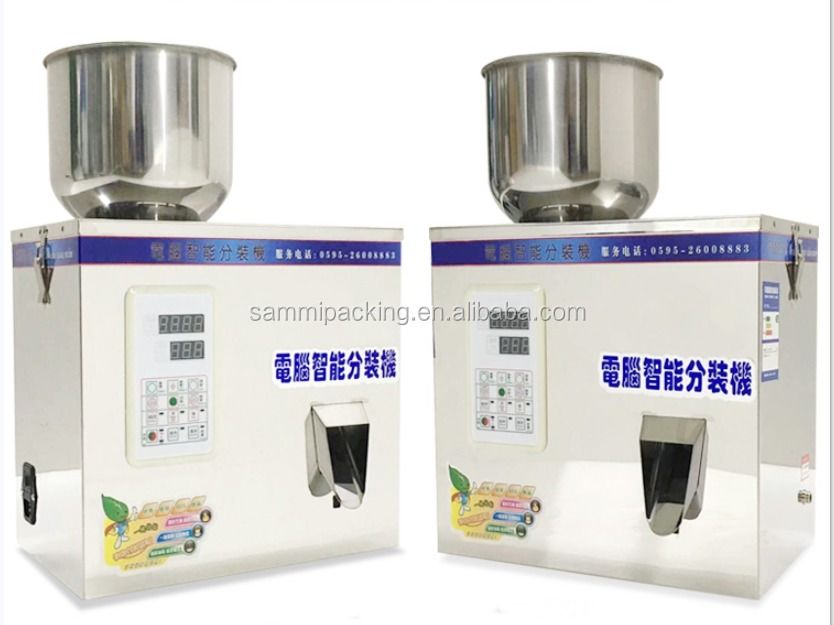 آلة تعبئة حبوب الملح شبه الأوتوماتيكية بوزن 2-200 جرام مع محرك فعال لتطبيقات المشروبات الكيميائية والمسحوق الحبيبي