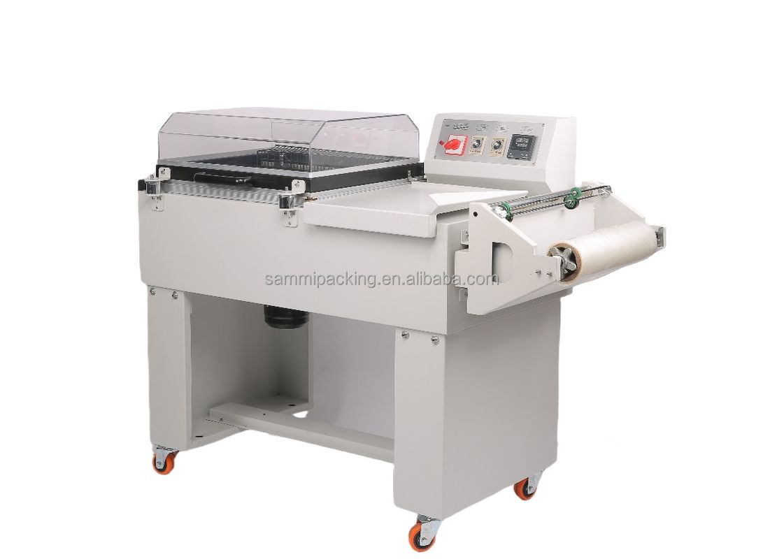 آلة تغليف حراري شبه أوتوماتيكية كهربائية FM-5540 2 في 1 لتقلص زجاجات/صناديق التغليف للتغليف الخشبي