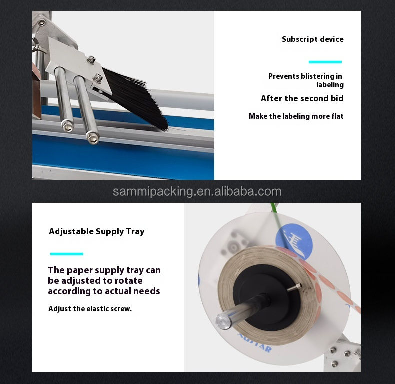 آلة التسمية الآلية ذات السرعة العالية للمسطح المسطح، الصناديق، الأكياس - ملصق الملصق الذاتي مع ناقل