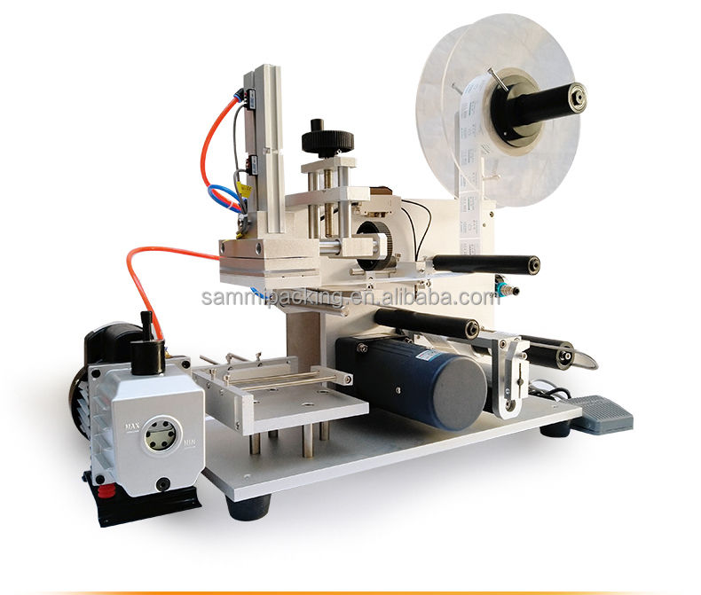 آلة ملصقات الملصقات الاحترافية منخفضة التكلفة للشركات الصغيرة - آلة لصق الملصقات شبه الأوتوماتيكية للزجاجات المربعة والأسطح المسطحة