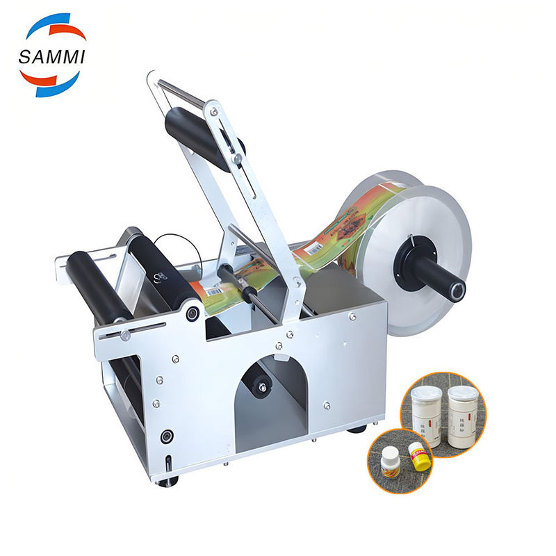 آلة وضع علامات على الزجاجات الصغيرة على سطح المكتب آلة وضع علامات على الزجاجات المستديرة التلقائية بدلاً من آلة وضع علامات اليدوية