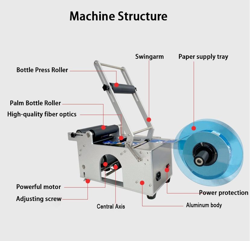 آلة وضع علامات على الزجاجات الصغيرة على سطح المكتب آلة وضع علامات على الزجاجات المستديرة التلقائية بدلاً من آلة وضع علامات اليدوية