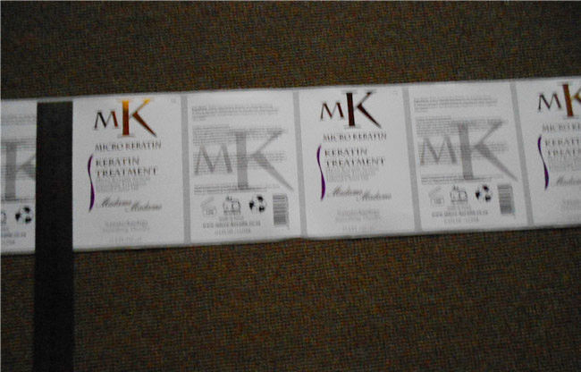 عالية الدقة مزدوجة الجانب المكياجية زجاجة النبيذ وضع العلامات، الأمامية والخلفية الملصق الملصق المطبق للزجاجة المستديرة