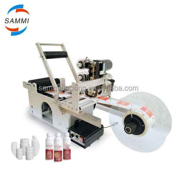 MT-50 آلة وضع ملصقات شبه أوتوماتيكية على الزجاجات المستديرة