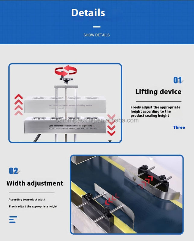 أوتوماتيكية مستمرة الزجاجات البلاستيكية المسمار المسمار الألومنيوم الصفائح الجديدة آلة الختم الحثية التبريد الهوائي غطاء حزم آلات