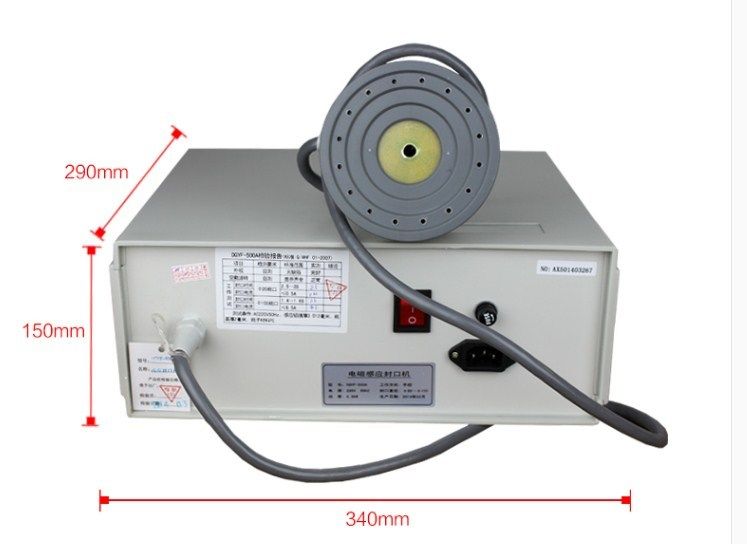 آلة ختم الحث الكهرومغناطيسي المحمولة 20-100 مم لإغلاق فم زجاجة الغطاء، آلة ختم رقائق الألومنيوم المحمولة