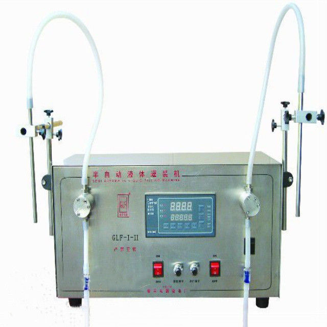 آلة تعبئة زيت الزيتون بمضخة تروس GLF-I-II، رأس مزدوج، آلة تعبئة السوائل، حشو الزيت (3-3000 مل)