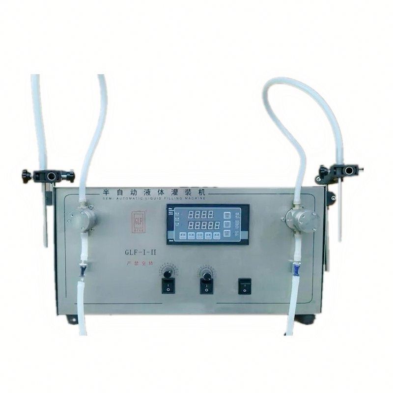 آلة تعبئة زيت الزيتون بمضخة تروس GLF-I-II، رأس مزدوج، آلة تعبئة السوائل، حشو الزيت (3-3000 مل)