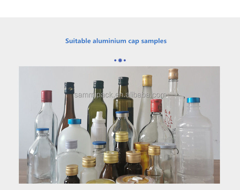 آلة تعبئة روپ شبه أوتوماتيكية سهلة التشغيل لزجاجات الويسكي والخمور، أداة إغلاق لولبي لغطاء زجاجة النبيذ