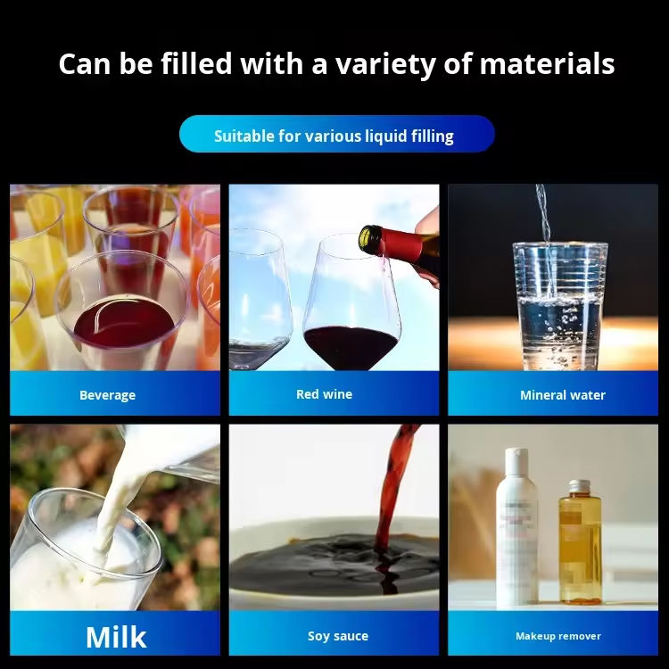 آلة تعبئة السوائل CNC ذات الأربع رؤوس الأوتوماتيكية PET للزجاجات الصغيرة لعصائر الفاكهة والمشروبات والحليب والزجاجات الصغيرة