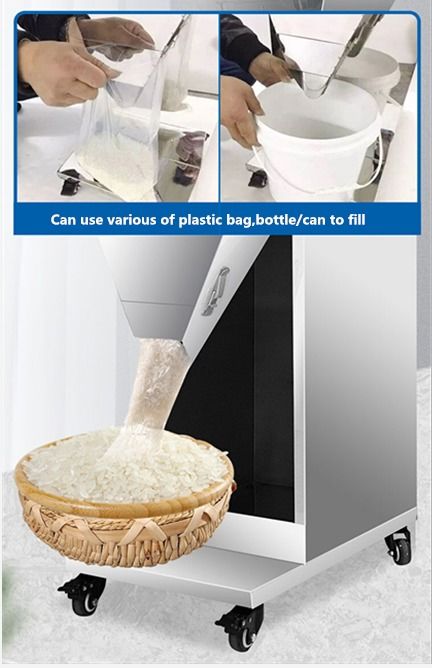 أحدث آلة تعبئة ووزن حبوب الأرز والقهوة ذات السعة الكبيرة 100-2500 جرام مع قادوس كبير