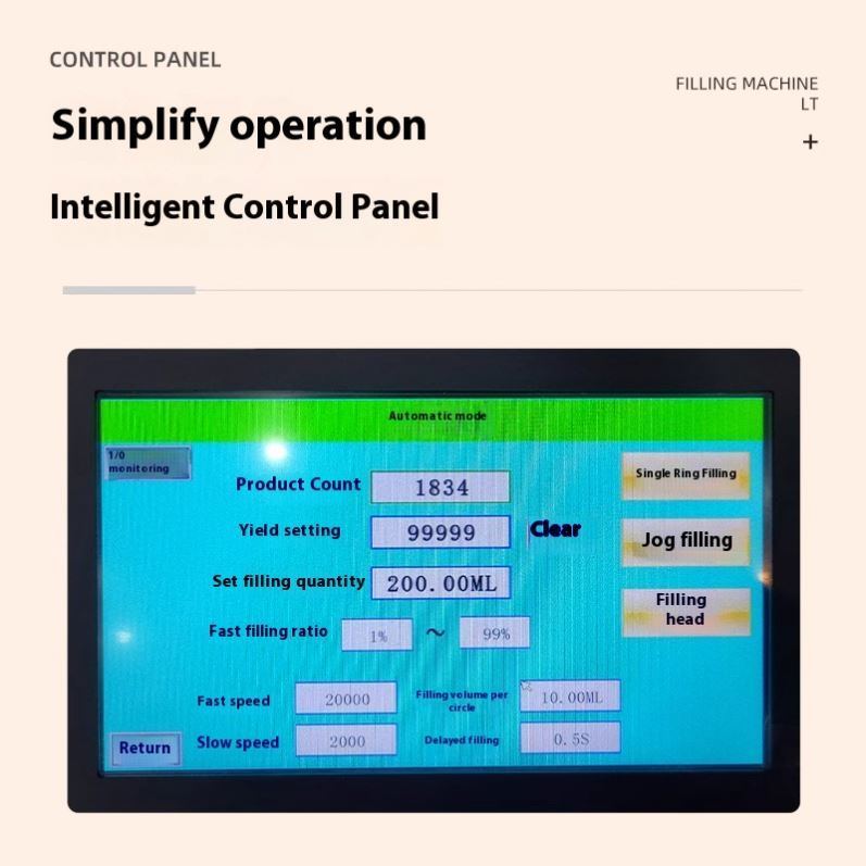 روتاري المربى الغذائي زيت الدوار الفقرة ملء مضخة شيكولاتة ملء محلول الفول السوداني الكريم التجميلي معجون ملء آلة