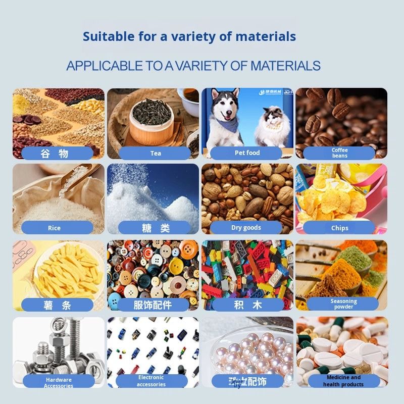 آلة طعام كهربائية أوتوماتيكية بالكامل، حبيبات، بذور، شاي، مكسرات، تغذية، كمية، كيس بسحاب للأكياس الجاهزة، بلاستيك