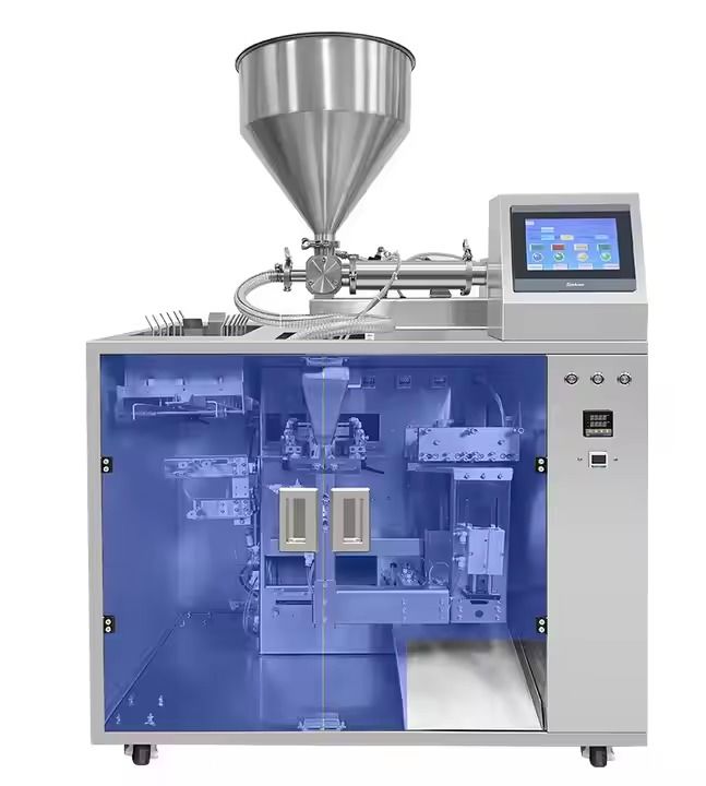 الوجبات الخفيفة / المكسرات / السكر العمودية الجهاز المسبق لملء الكيس وتختم مع نظام التحكم PLC وشاشة اللمس،سهلة لتنظيف