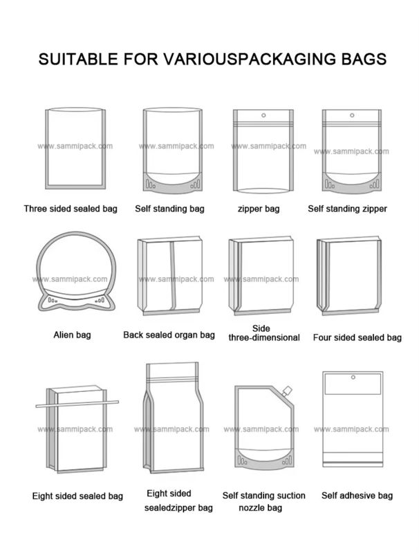 الوجبات الخفيفة / المكسرات / السكر العمودية الجهاز المسبق لملء الكيس وتختم مع نظام التحكم PLC وشاشة اللمس،سهلة لتنظيف