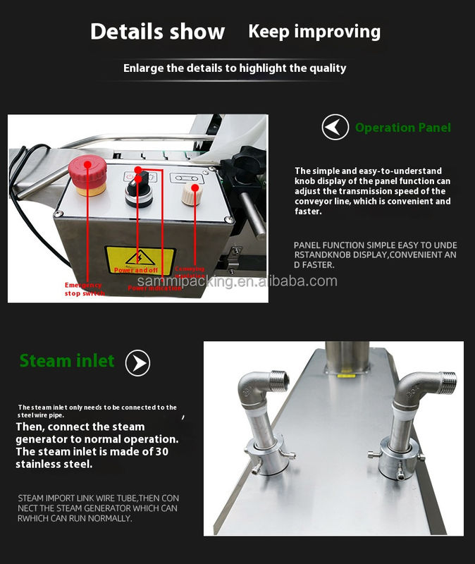 بيع ساخن مولد البخار المدمج في البخار تنكسك نفق آلة للزجاجات مصنع السعر بالجملة