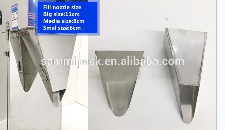 100-5000g الاهتزاز كيس الشاي حبوب القهوة كيس مسحوق كيس نصف تلقائي التعبئة وزنه آلة ملء