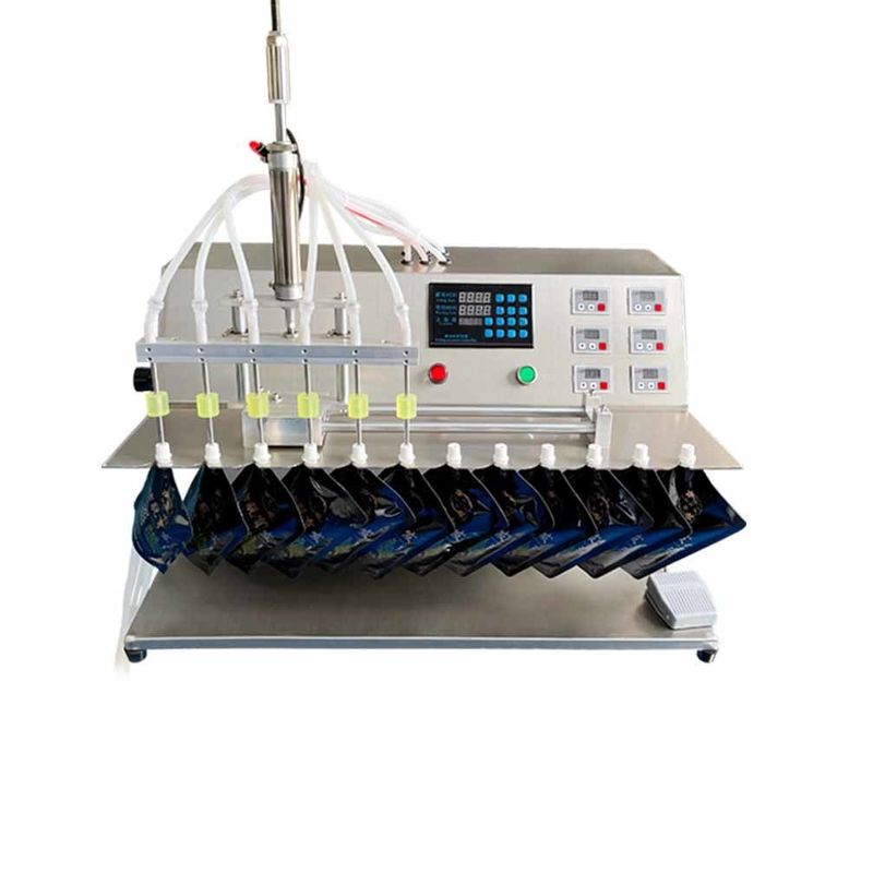 2025 آلة تعبئة أكياس الفوهة المزدوجة الجديدة لسائل الماء، آلة تعبئة وتغليف أكياس الفوهة ذاتية الوقوف شبه أوتوماتيكية