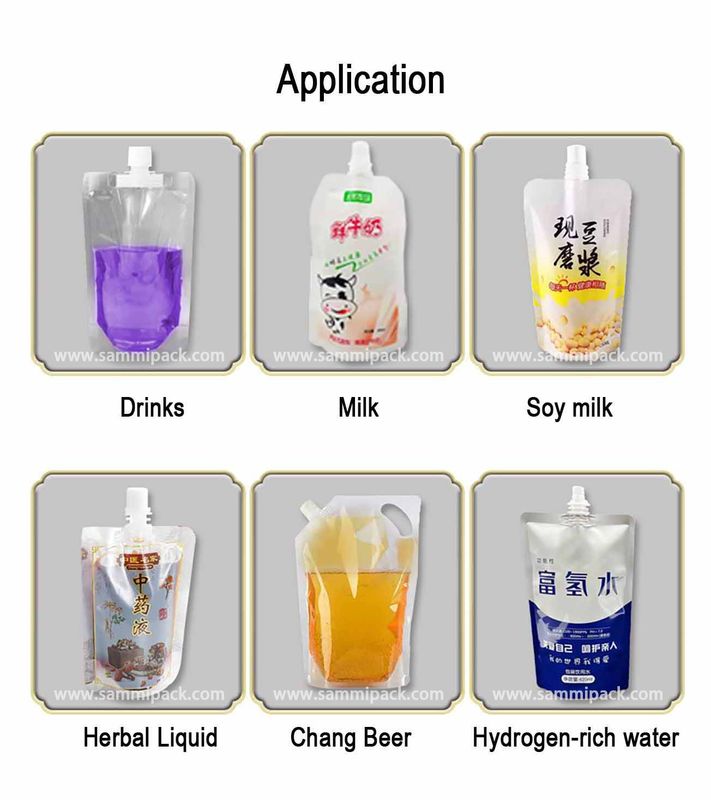 2025 آلة تعبئة أكياس الفوهة المزدوجة الجديدة لسائل الماء، آلة تعبئة وتغليف أكياس الفوهة ذاتية الوقوف شبه أوتوماتيكية