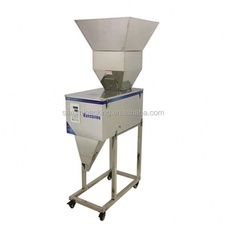 آلة تعبئة حبيبات / مسحوق / أرز / قهوة / توابل شبه أوتوماتيكية عالية الجودة 100-3000 جرام مع قمع كبير