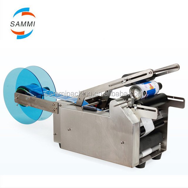 Semi-Automatic Round Bottle Labeler with 120W Motor 25-50 piece/minutes Efficiency and Less than ±0.5mm Labeling Precision