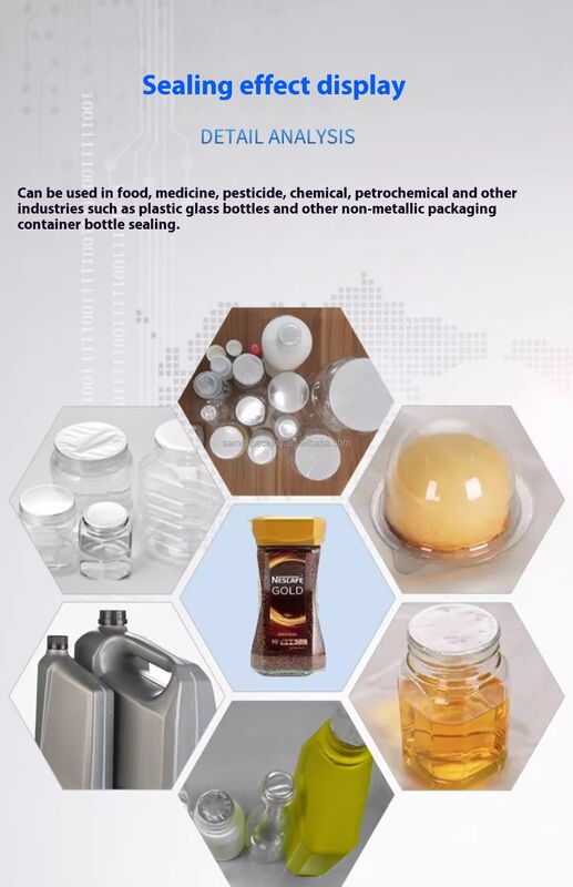 آلة ختم الحث عالية الكفاءة شبه الأوتوماتيكية لأغطية رقائق الألومنيوم لزجاج البلاستيك والعلب والبرطمانات