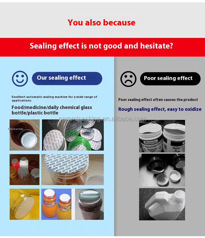 آلة ختم الحث عالية الكفاءة شبه الأوتوماتيكية لأغطية رقائق الألومنيوم لزجاج البلاستيك والعلب والبرطمانات