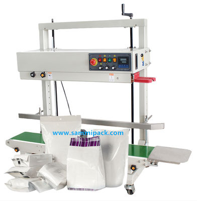 FRD-1200V الكهربائية شبه التلقائية حرارة الختام آلة لسلسلة بلاستيكية عمودية مستمرة الختام للمشروبات أكياس الخشب