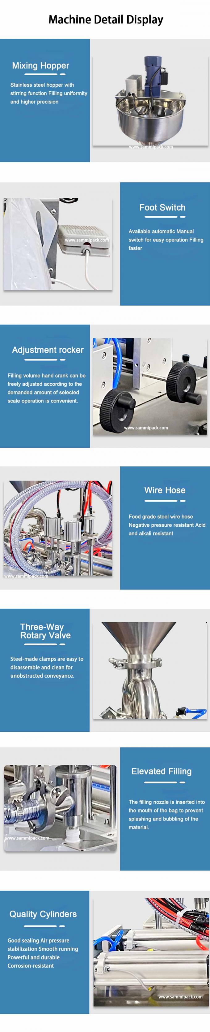 صناعية نصف تلقائية عسل كيس المشروبات كيس البوق كيس عصير ملء آلة للغذاء السائل 5