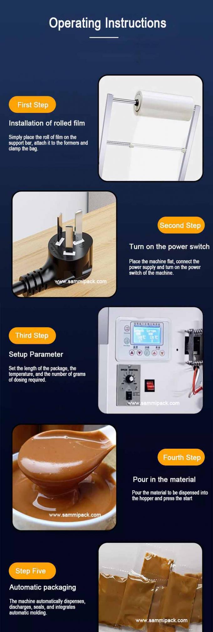 عدة وظائف أوتوماتيكية كيس الطماطم معجون السائل الكاتشب معجون كيس التعبئة الآلية الآلية 4