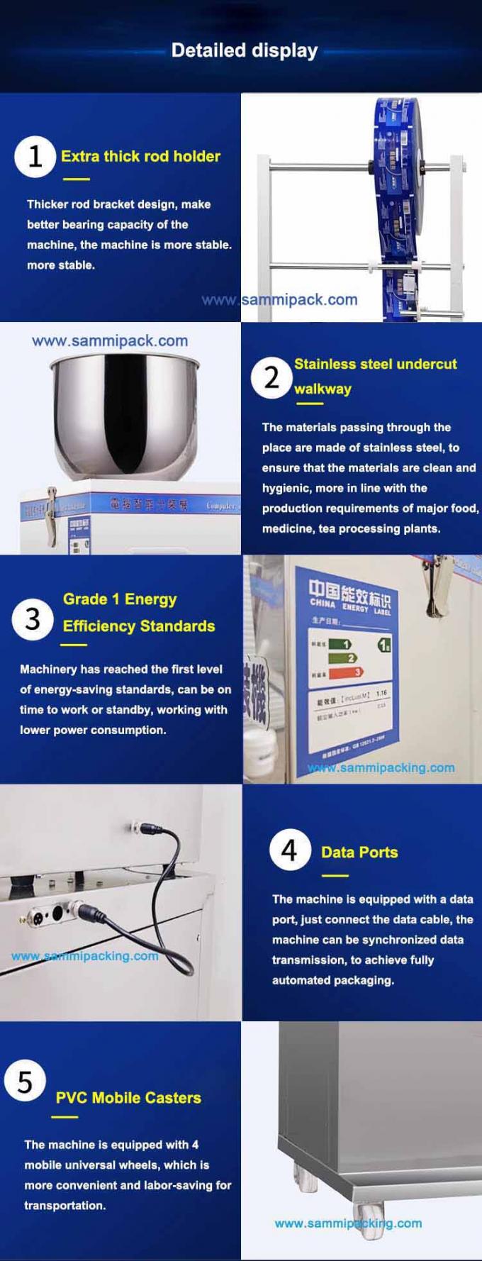 120.000 كجم آلة تعبئة مسحوق الشاي بمواد تغليف ورقية بوزن إجمالي واحد مع جهاز ترميز بالختم الساخن 7