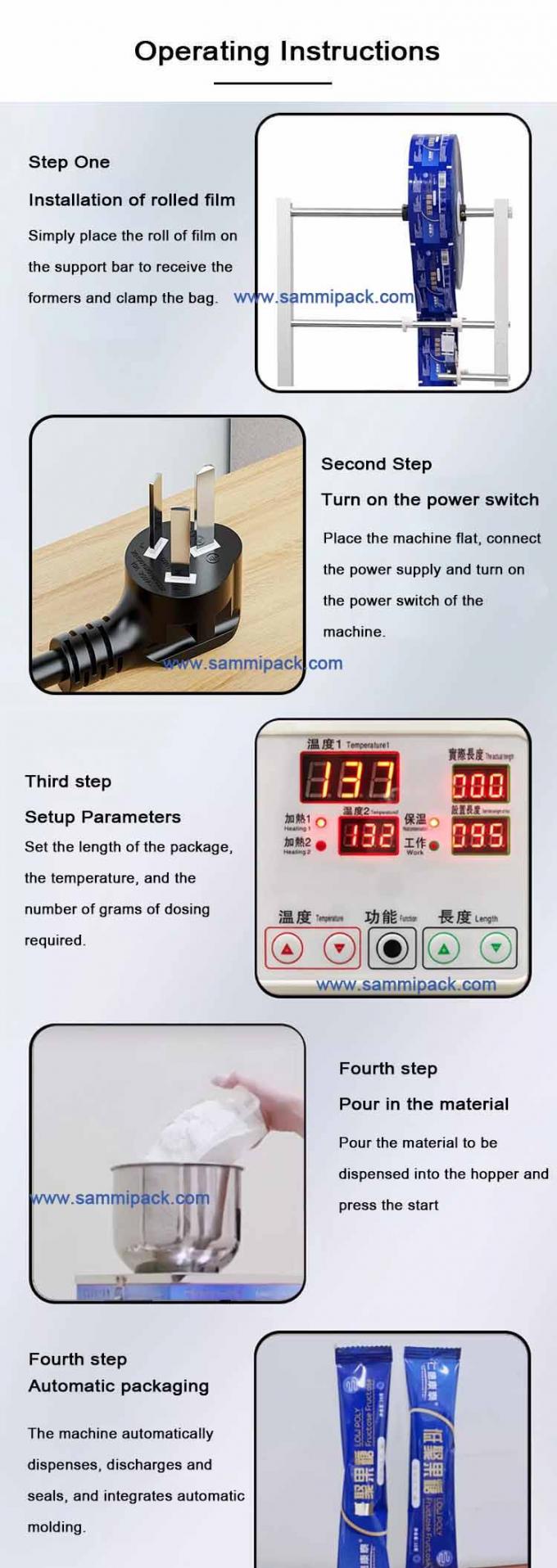 120.000 كجم آلة تعبئة مسحوق الشاي بمواد تغليف ورقية بوزن إجمالي واحد مع جهاز ترميز بالختم الساخن 6