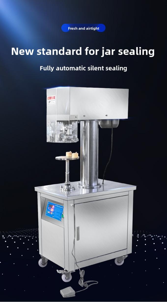 آلة إغلاق علب الصفيح الرأسية التجارية شبه الأوتوماتيكية لعلب البلاستيك وعلب الألومنيوم 0