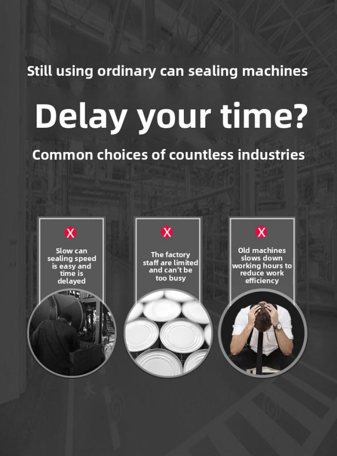 آلة إغلاق علب الصفيح الرأسية التجارية شبه الأوتوماتيكية لعلب البلاستيك وعلب الألومنيوم 2