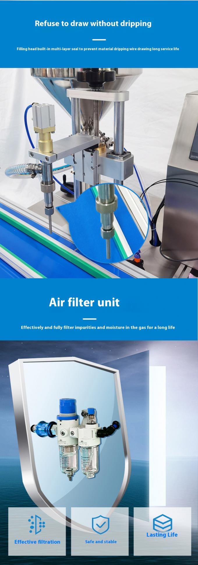 آلة تعبئة سائل العجينة بمضخة دوارة مؤازرة أوتوماتيكية بالكامل سهلة التشغيل للعسل والسوائل اللزجة وزبدة الفول السوداني والكاتشب 2