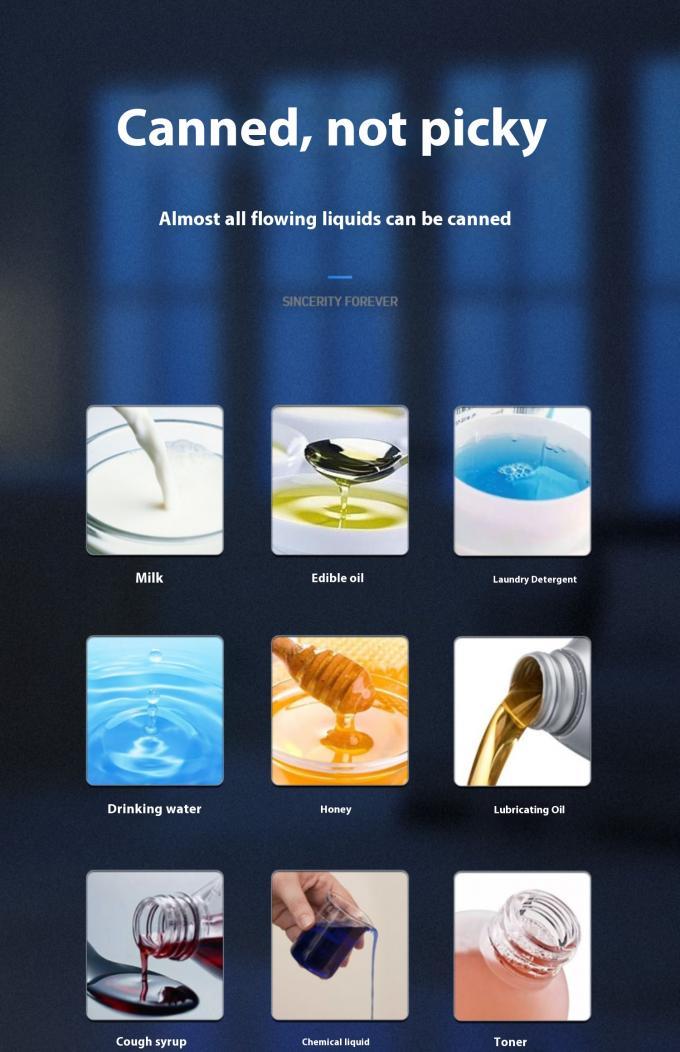 آلة تعبئة السوائل الأوتوماتيكية ذات المضخة المغناطيسية ذات 4 رؤوس لسطح الطاولة للعصير والماء والزيت 2